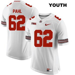 Youth NCAA Ohio State Buckeyes Brandon Pahl #62 College Stitched Authentic Nike White Football Jersey QN20U47FT